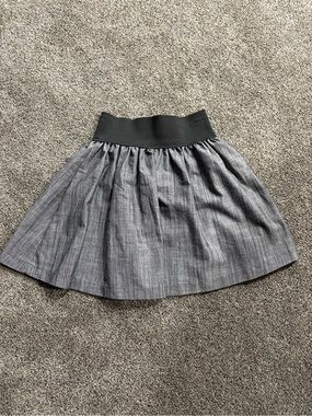 579 Gray Circle Skirt with Black Elastic Waist